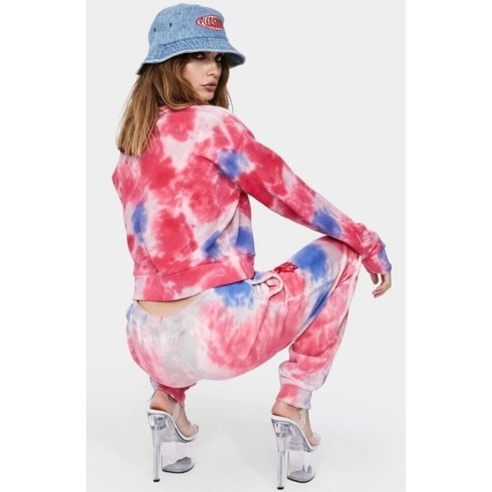 Kappa Pink Authentic Galz Tie Dye Sweatshirt - Picture 2 of 7